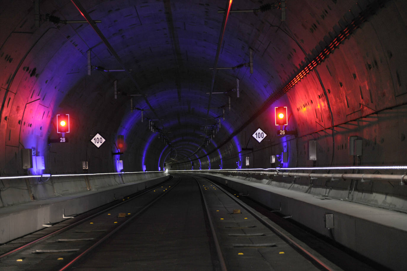 Un tramo del túnel entre Chamartín y Atocha. 