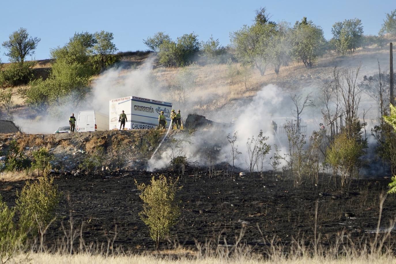 Fotos: Incendio en la Cuesta de la Maruquesa, Valladolid