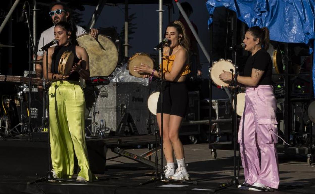 Tanxugueiras, durante su concierto en el Conexión Valladolid. 