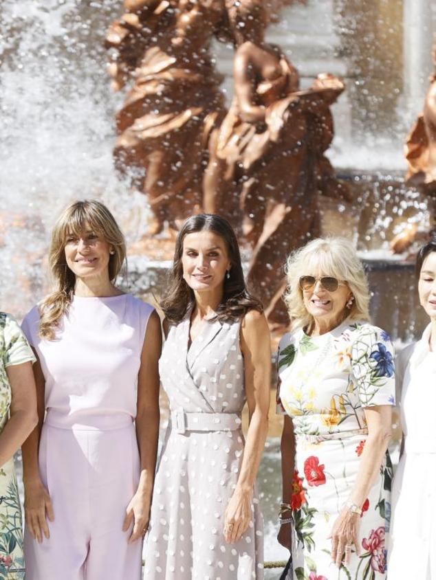 Begoña Gómez, la reina Letizia y Jill Biden, en La Granja.