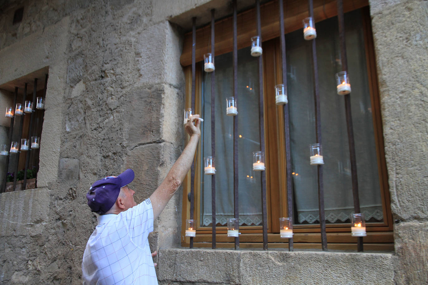 Pedraza, durante la primera noche del concierto de las velas de 2022.