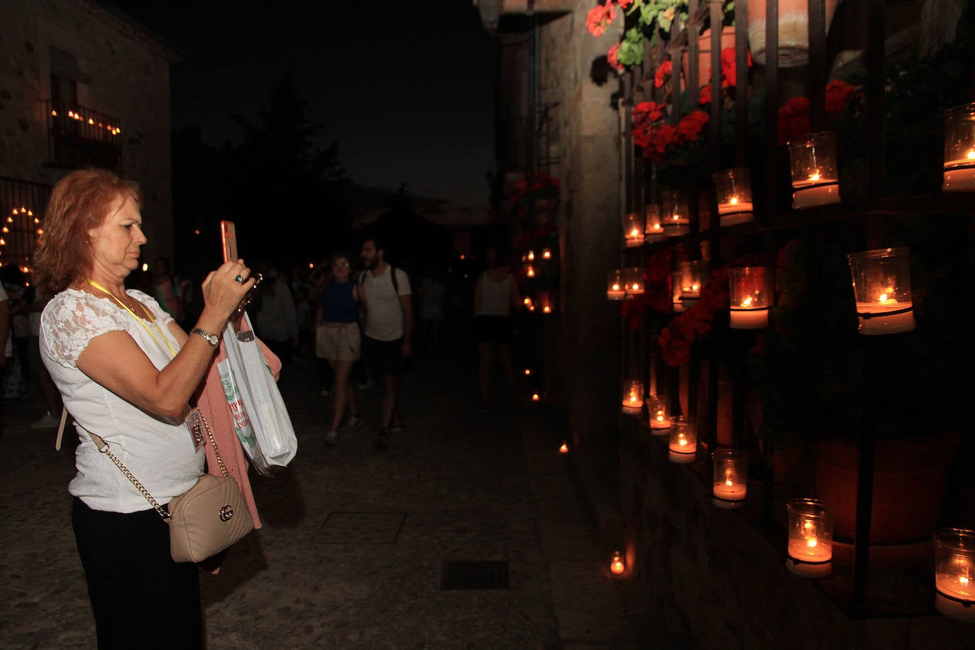 Pedraza, durante la primera noche del concierto de las velas de 2022.