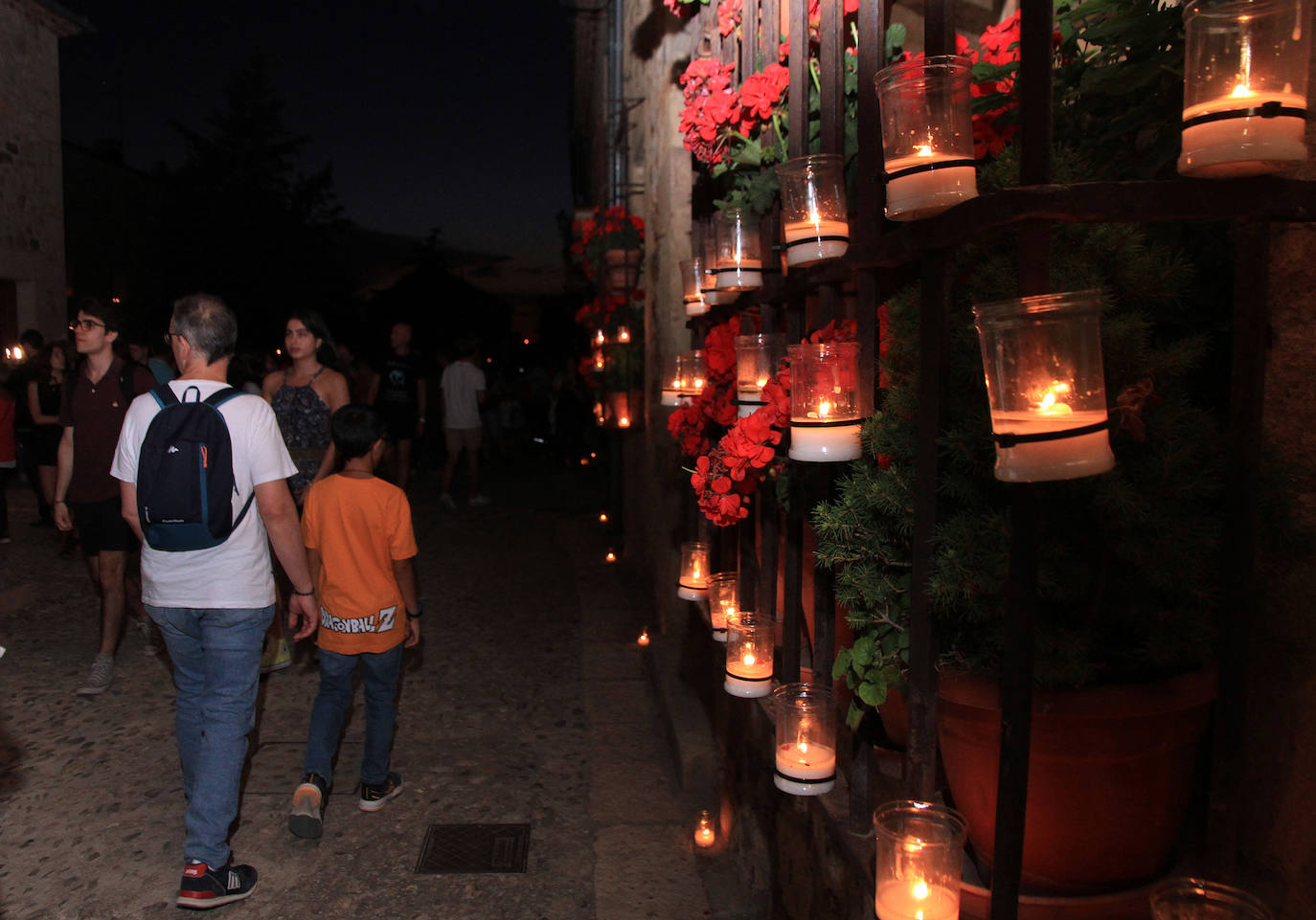 Pedraza, durante la primera noche del concierto de las velas de 2022.