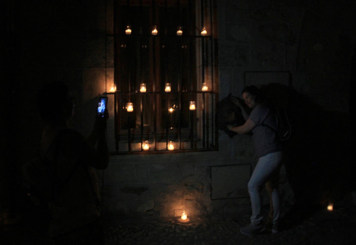 Pedraza, durante la primera noche del concierto de las velas de 2022.