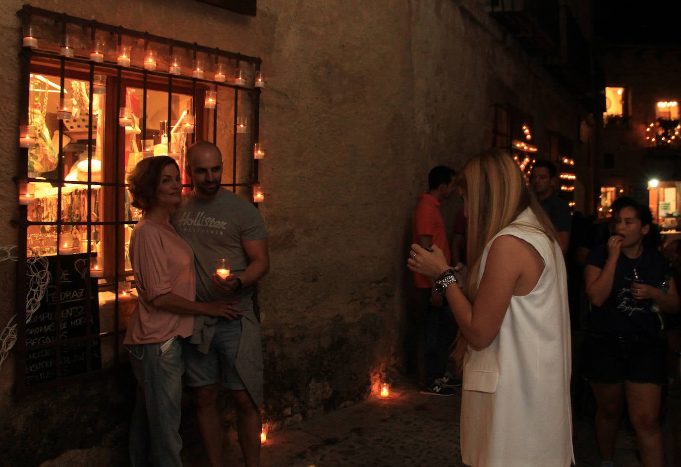 Pedraza, durante la primera noche del concierto de las velas de 2022.