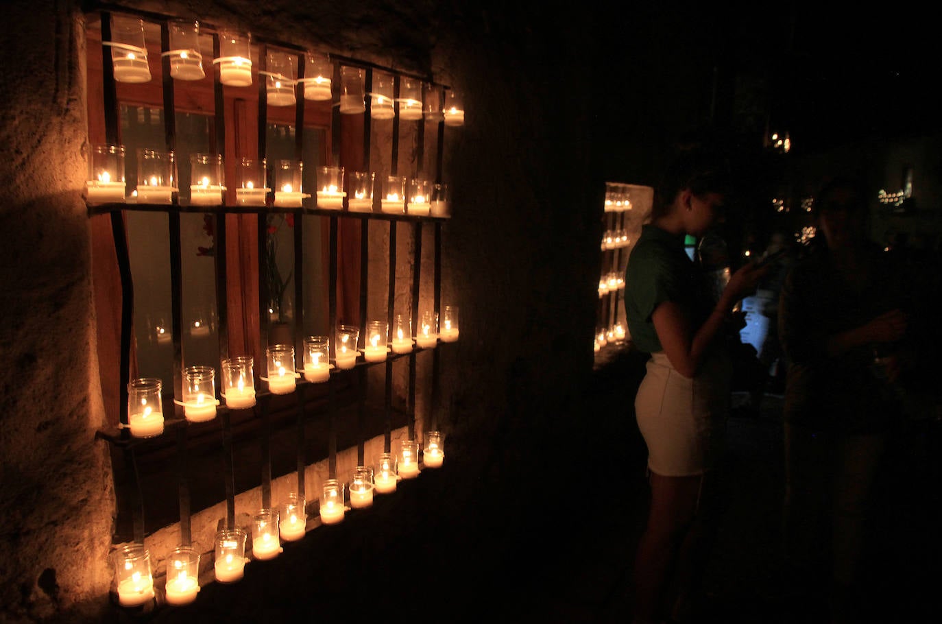 Pedraza, durante la primera noche del concierto de las velas de 2022.