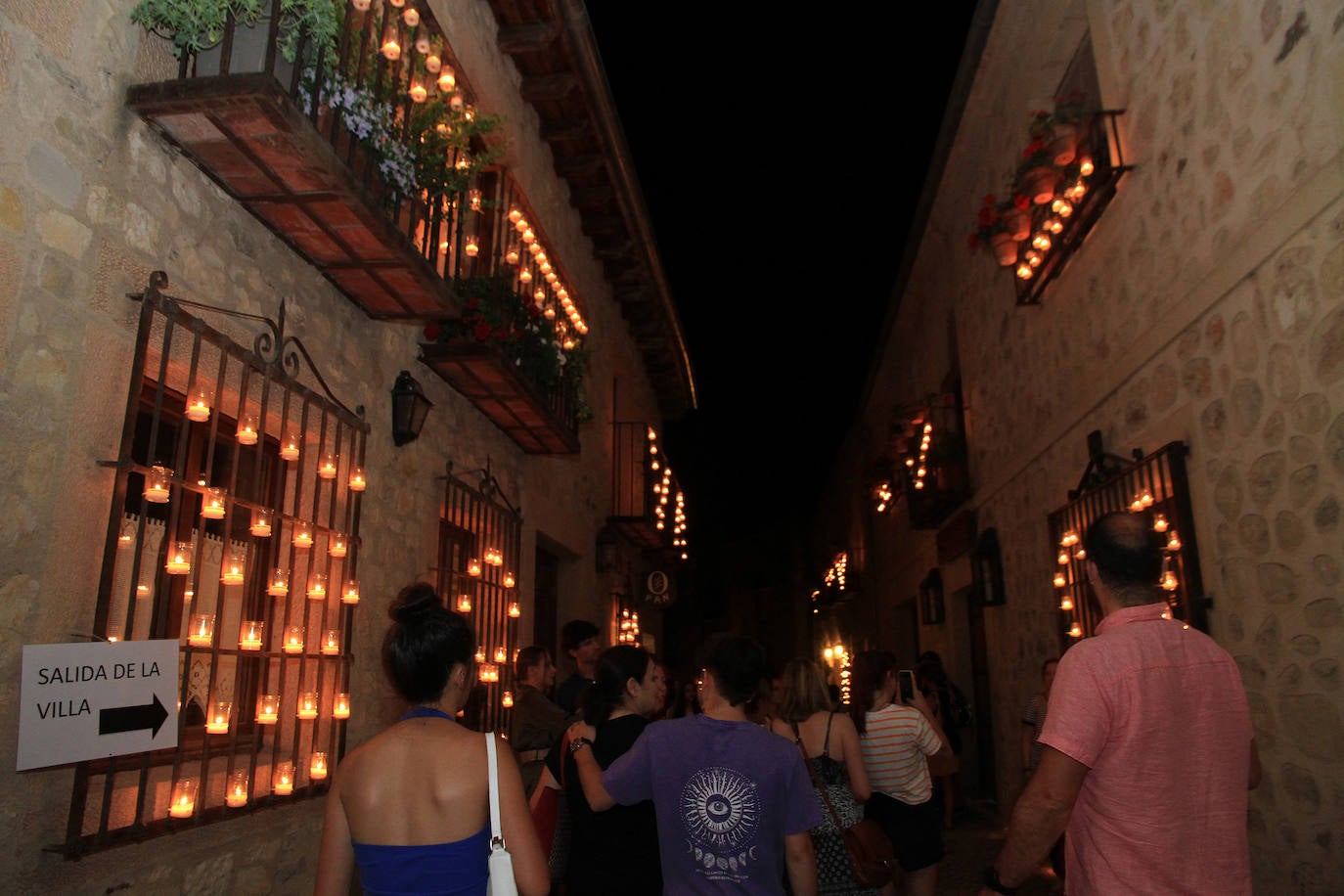 Pedraza, durante la primera noche del concierto de las velas de 2022.