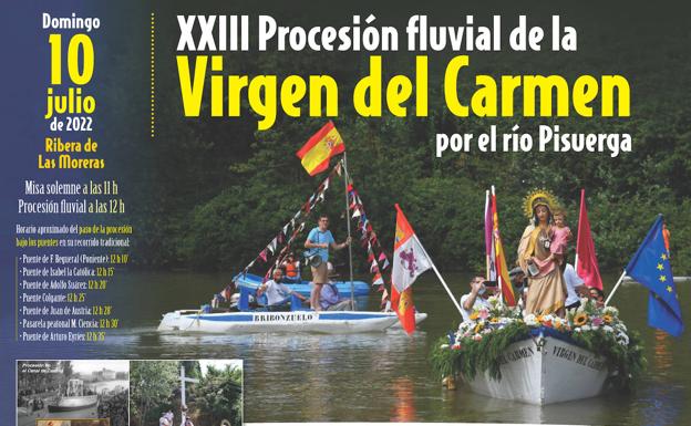 Cartel de la procesión fluvial. 