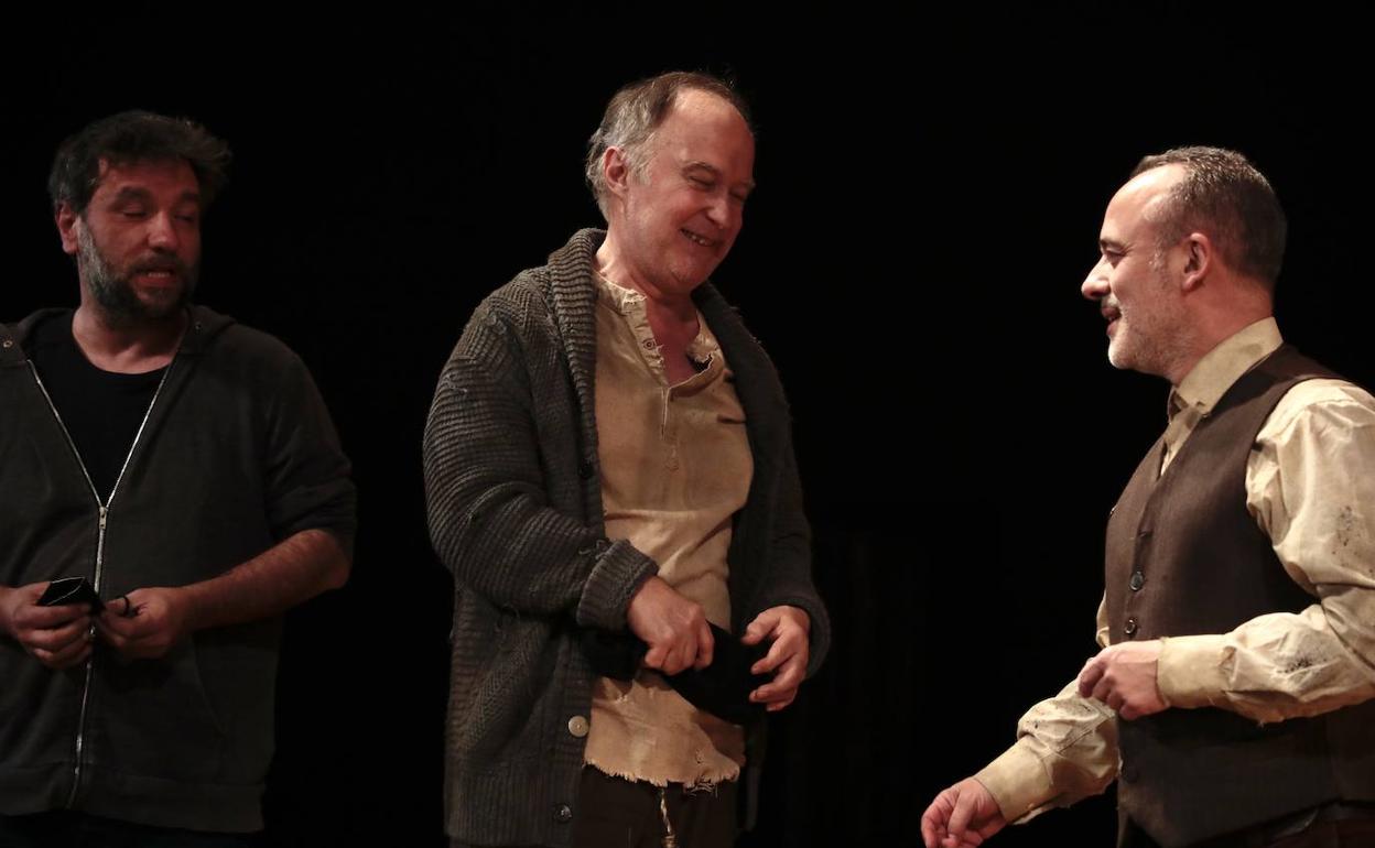 Ensayo de 'Los santos inocentes', antes de su estreno en el Teatro Calderón de Valladolid. 