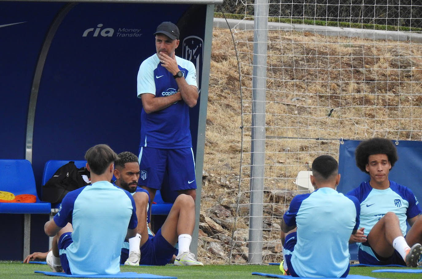 Primer entrenamiento del Atletico de Madrid en San Rafael. 