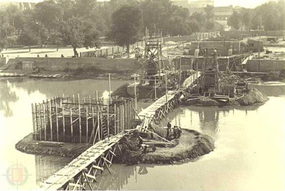 Fotos: La construcción del tercer paso sobre el Pisuerga (1953-1960)