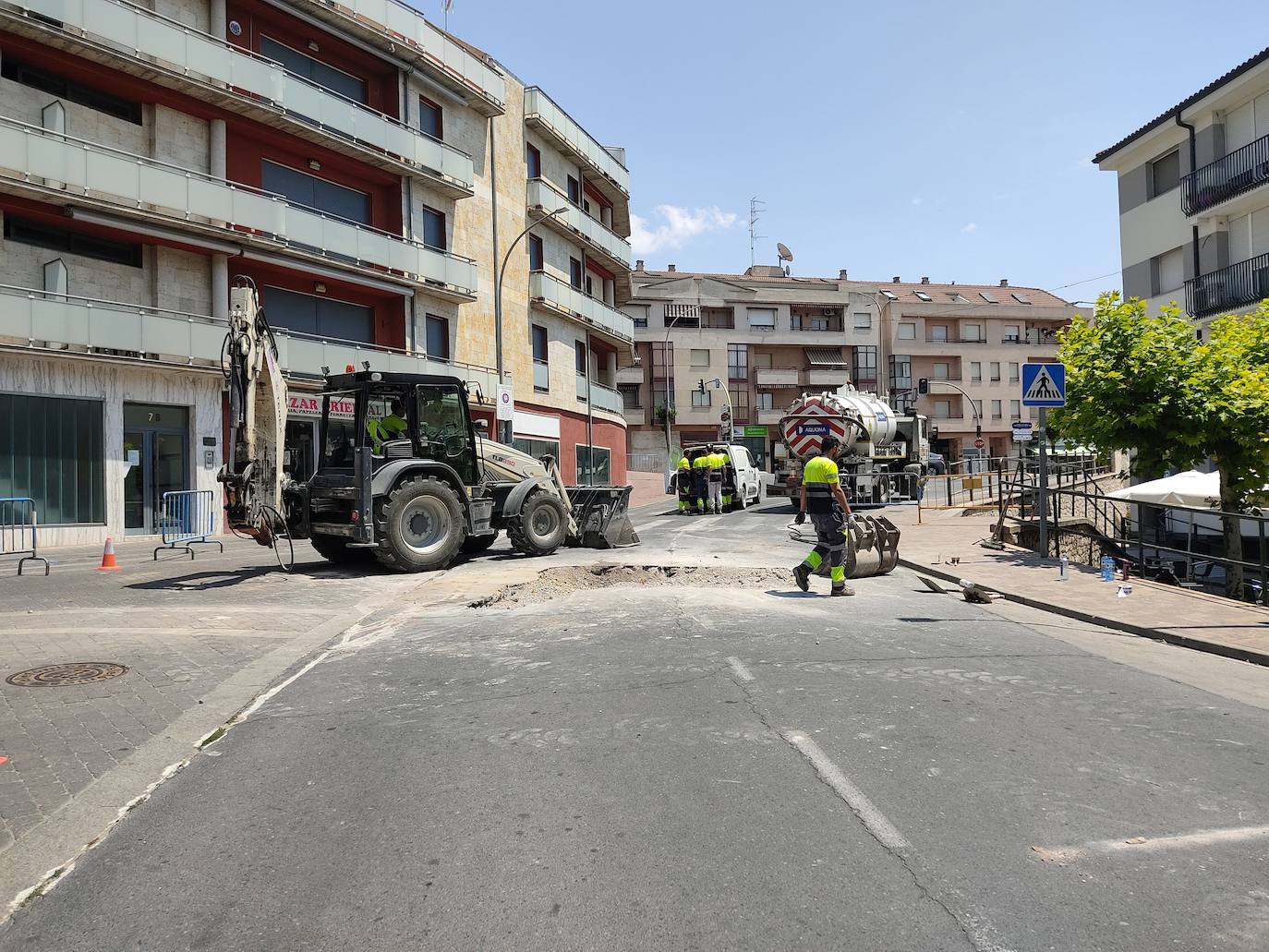 Zona en la que se produjo el atranque y que hubo que cortar al tráfico.