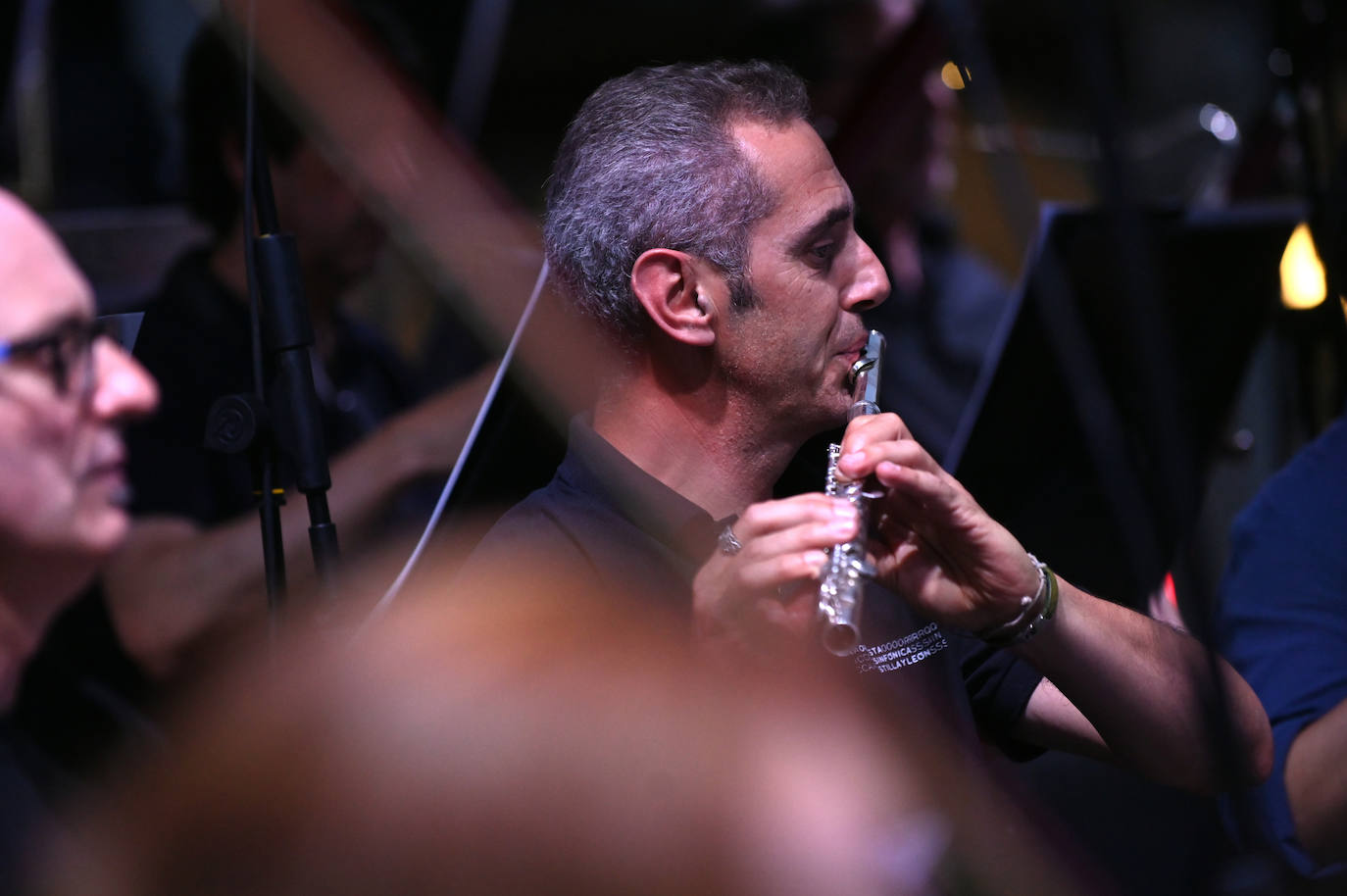 Concierto de la OSCyL, en la Plaza Mayor de Valladolid, este martes.