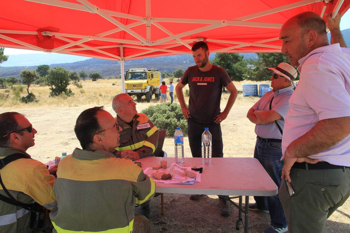 Terreno de pinar en el piedemonte de la sierra calcinado por el fuego declarado el pasado viernes en Navafría. 