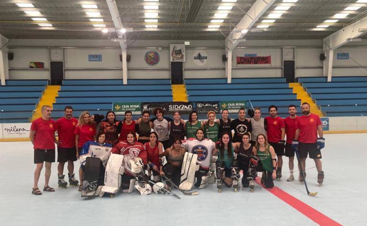 Entrenamiento de la selección española de hockey
