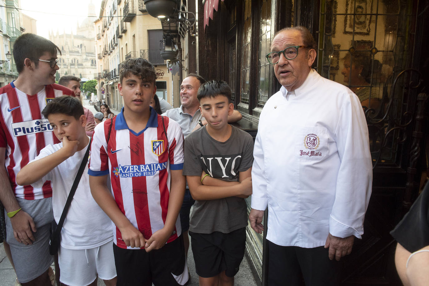 Llegada del Atlético de Madrid a Segovia.