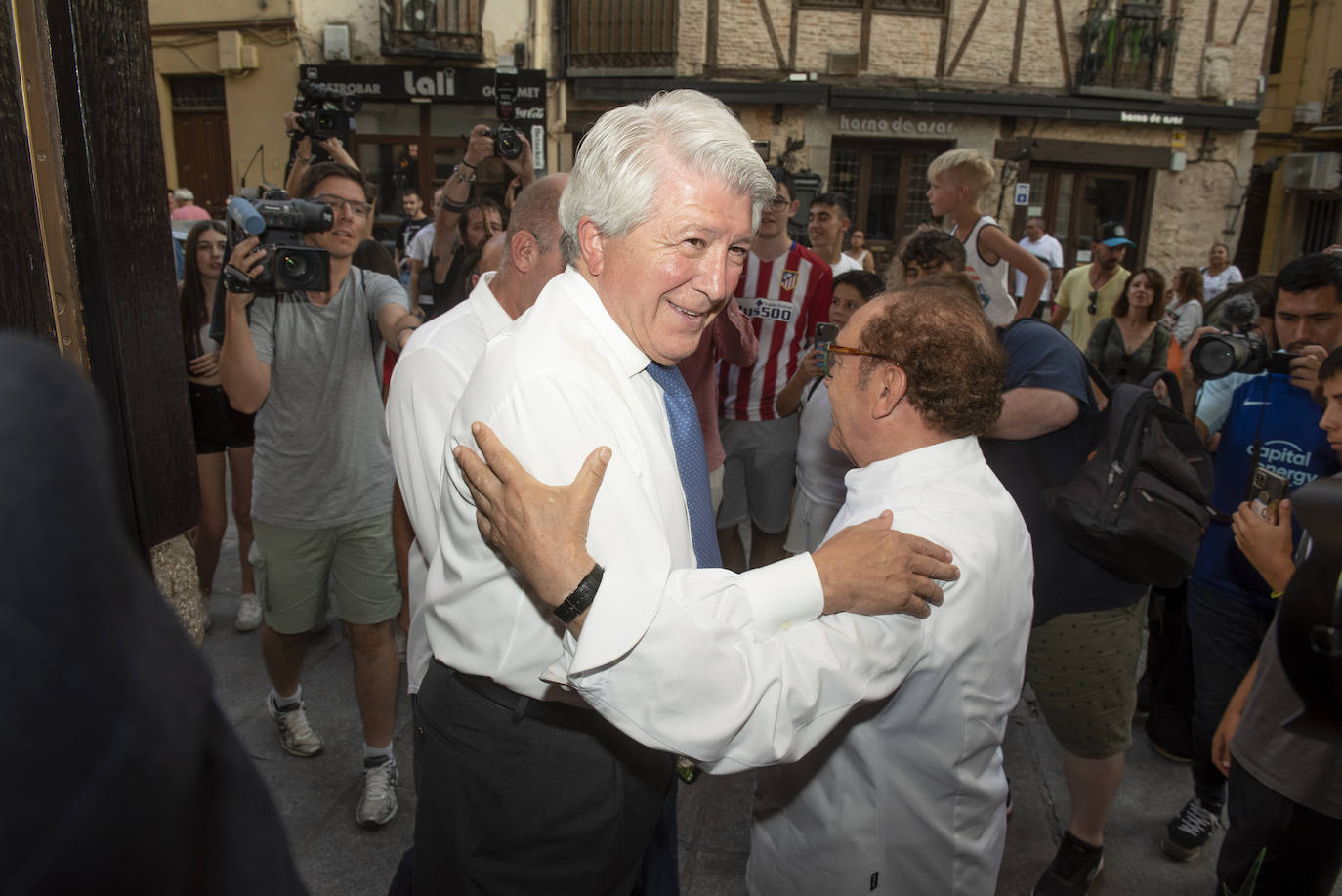 Llegada del Atlético de Madrid a Segovia.