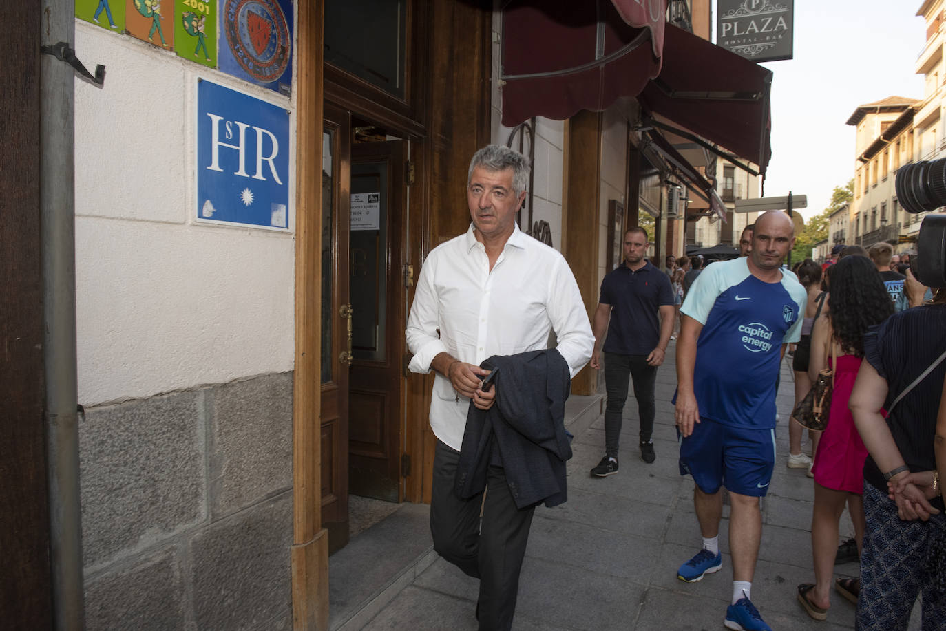 Llegada del Atlético de Madrid a Segovia.