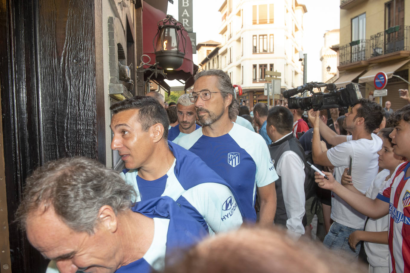 Llegada del Atlético de Madrid a Segovia.