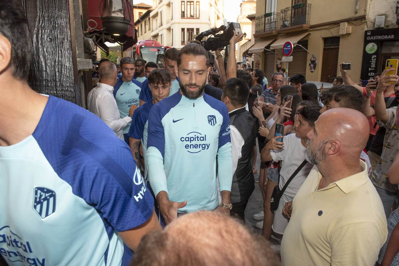 Llegada del Atlético de Madrid a Segovia.