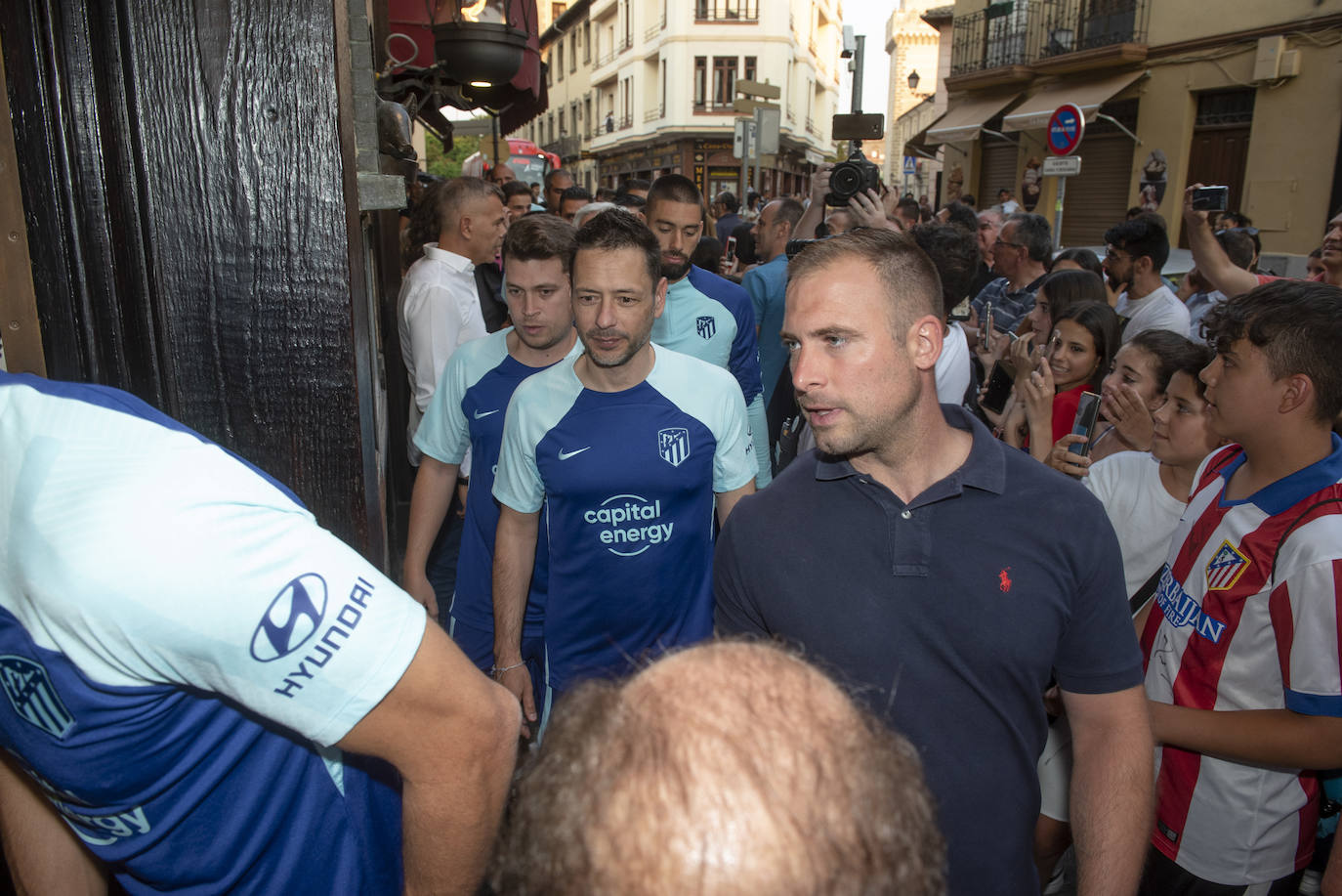 Llegada del Atlético de Madrid a Segovia.