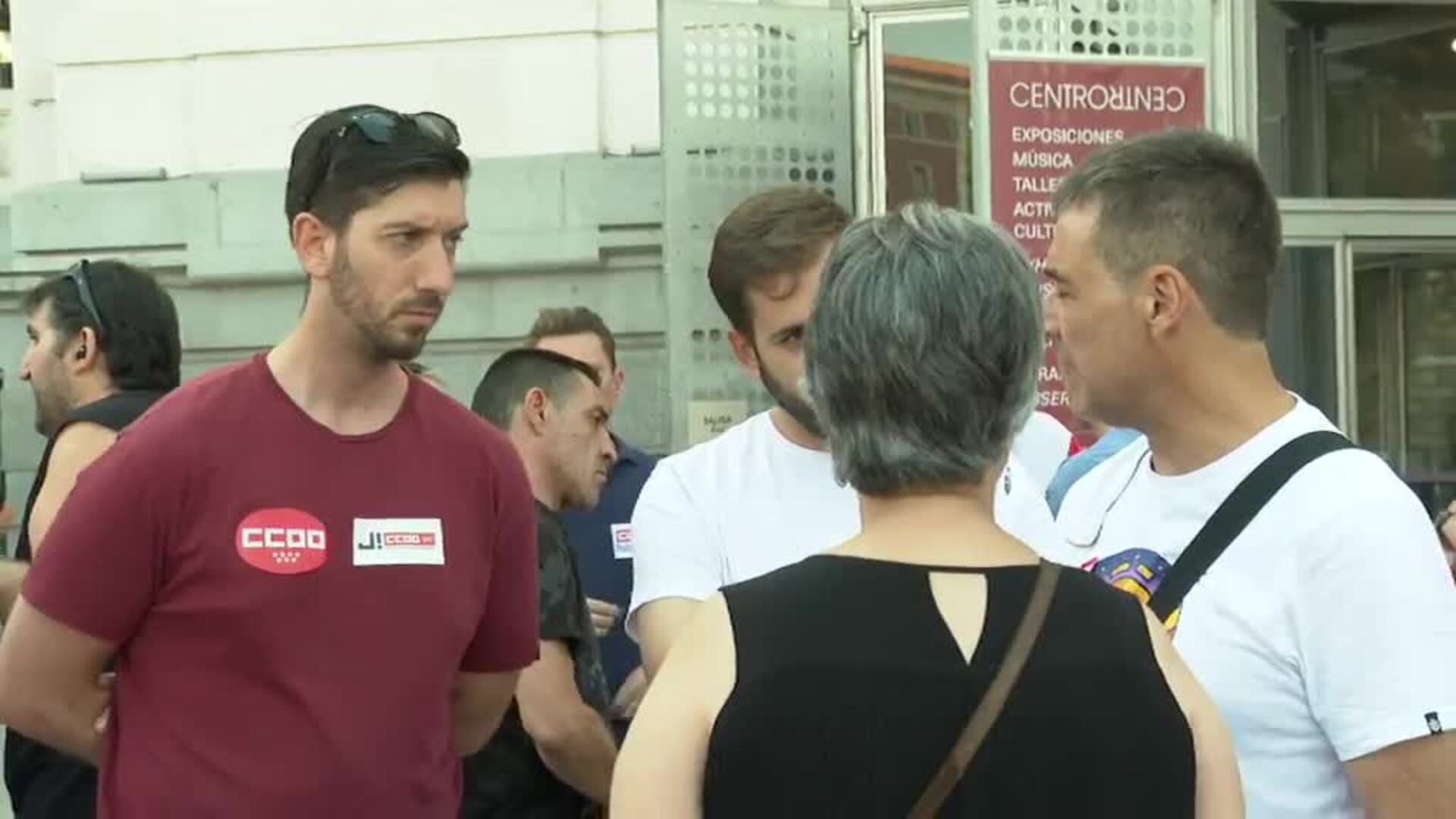 Protesta de barrenderos en Madrid por las malas condiciones laborales