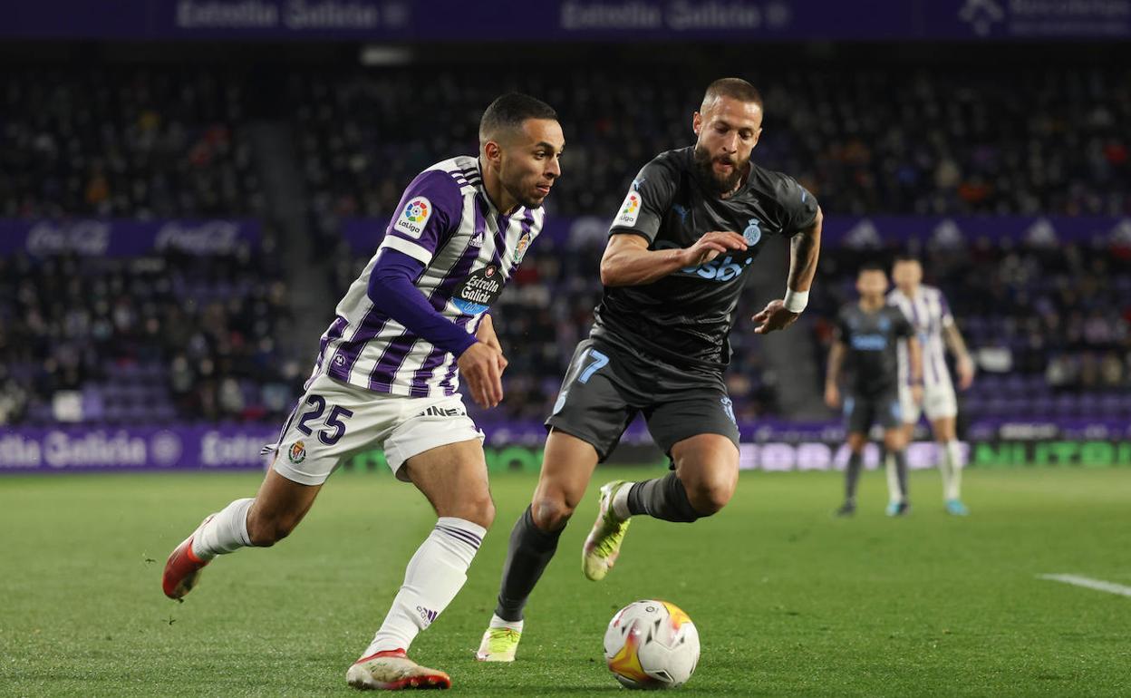 Una acción del Valladolid-Girona en Zorrilla de esta temporada. 