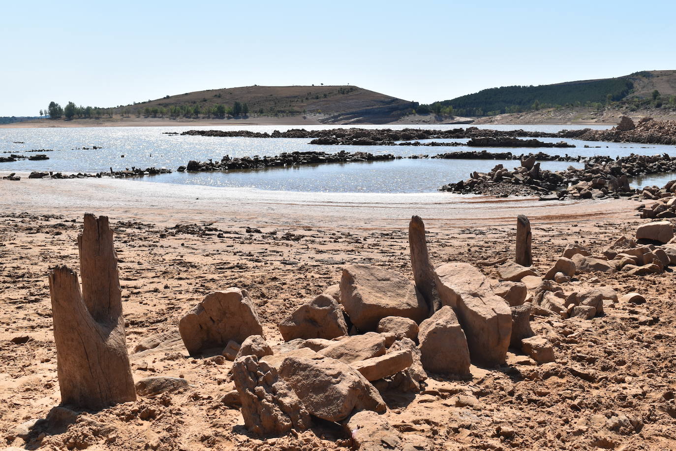 Fotos: Los pueblos inundados por el pantano de Aguilar afloran de nuevo