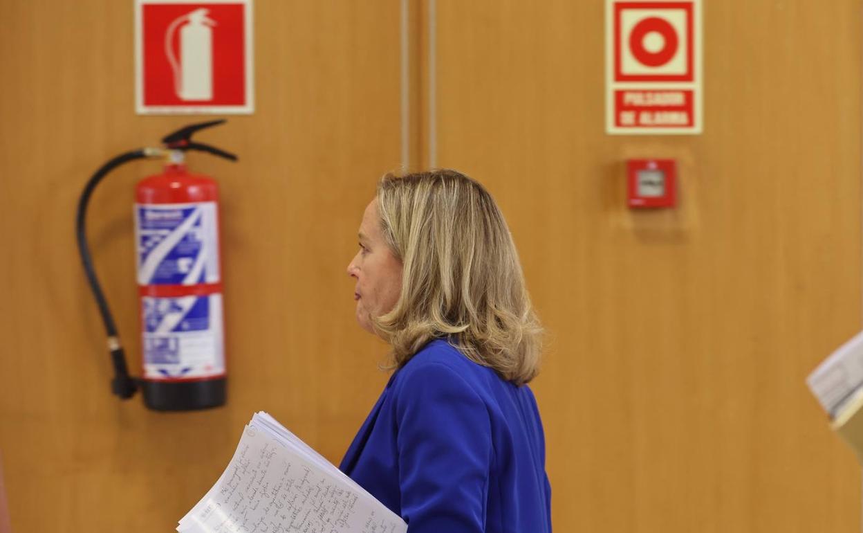 La vicepresidenta Nadia Calviño. 