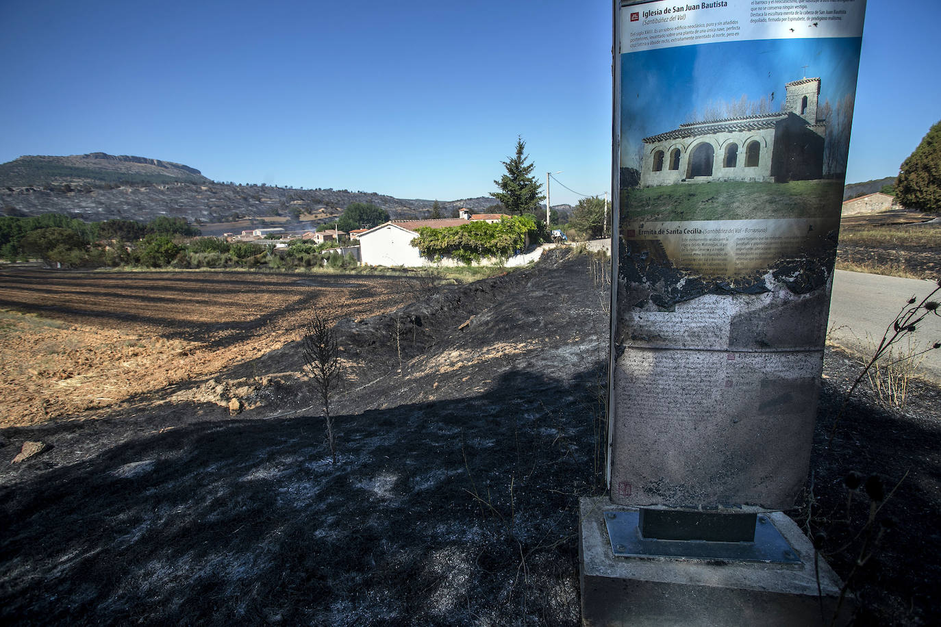 Fotos: Fuego en la comarca del Arlanza (Burgos)