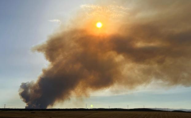 Fuego en Vegalatrave (Zamora). 