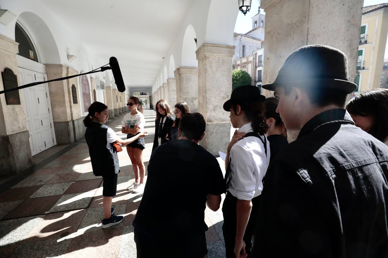 Fotos: Jóvenes del Campus Seminci rueda en Valladolid el corto &#039;La mafia del cine&#039;