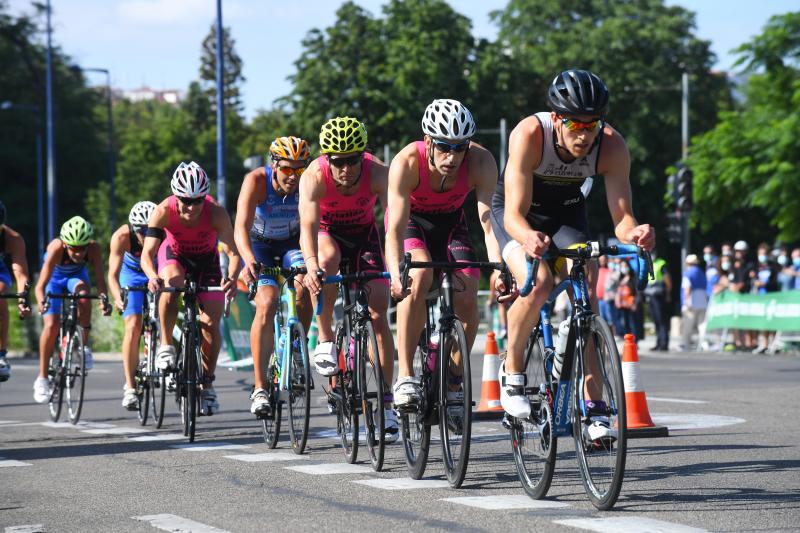 Segmento ciclista del Triatlón Ciudad de Valladolid.