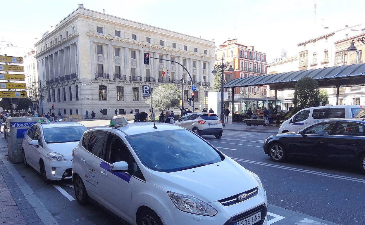 Parada de taxis de la plaza de España. 