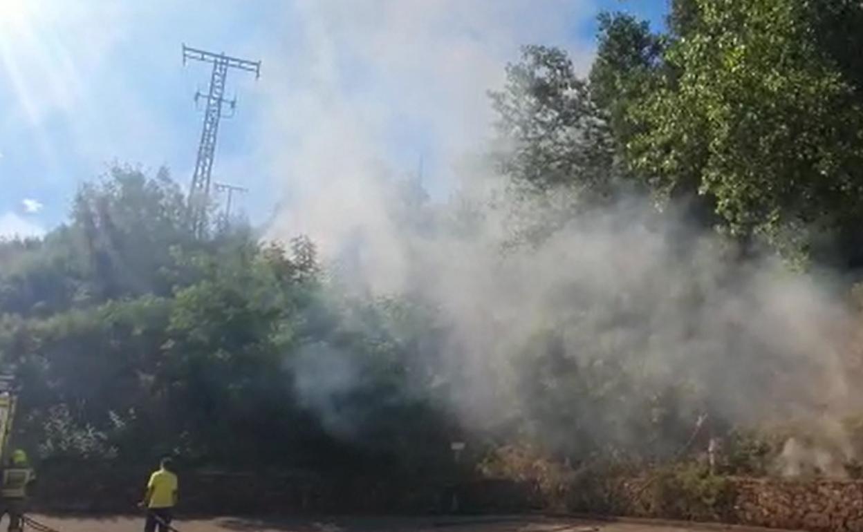 Imagen del incendio de Béjar. 