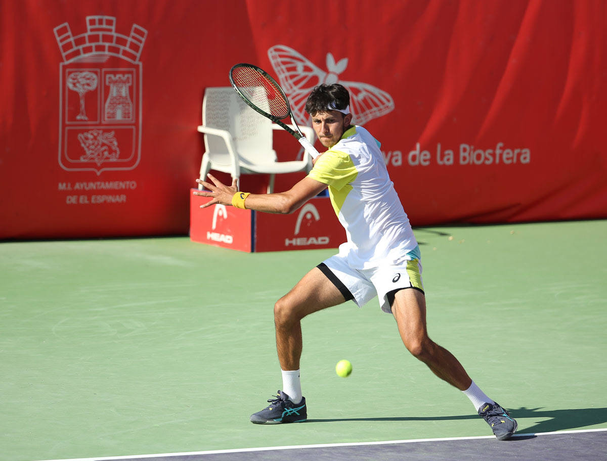 Emilio Nava, durante su partido frente a Fernando Verdasco.