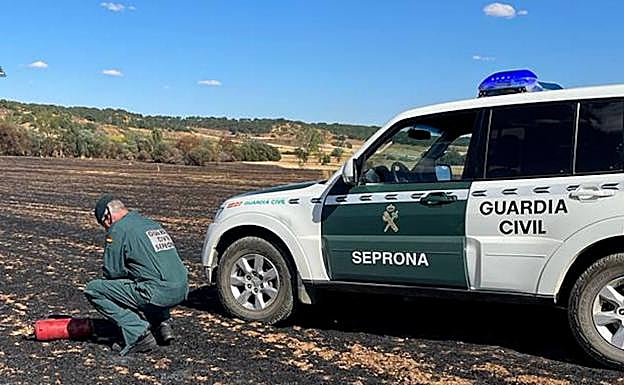 Investigados dos agricultores como presuntos responsables de dos incendios en Palenzuela y Saldaña