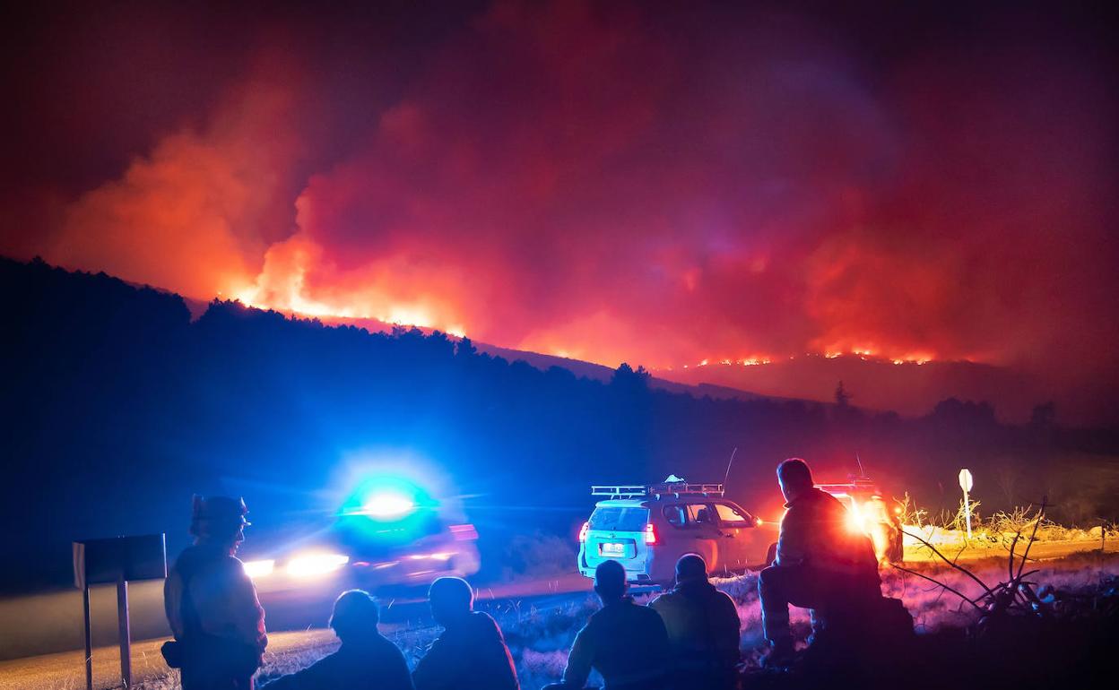 La Junta da por controlados los incendios forestales de Monsagro y Candelario en Salamanca