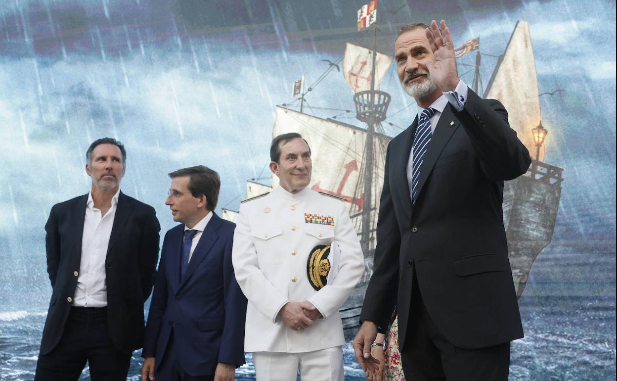 El Rey, en la presentación en junio de la serie 'Sin límites', sobre la primera vuelta al mundo de Elcano. 