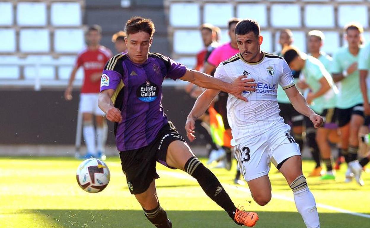 Fresneda, en el amistoso ante el Burgos. 
