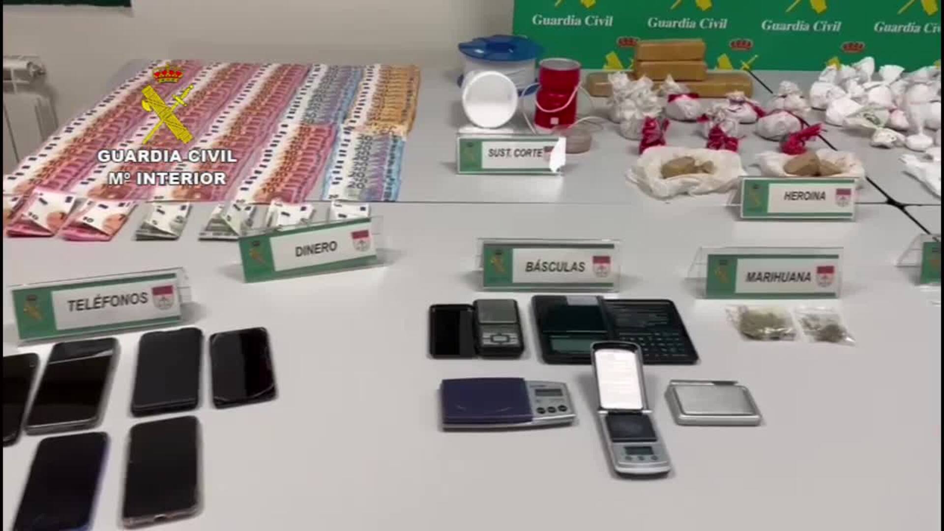 Detenidos en León con 30.000 dosis de heroína y 2.000 de cocaína