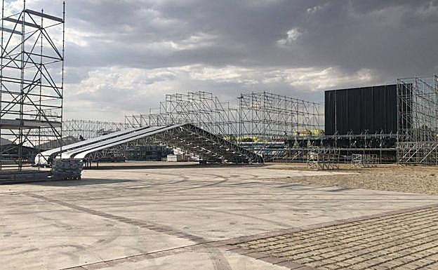 Montaje de uno de los escenarios para el Sonorama 2022. 