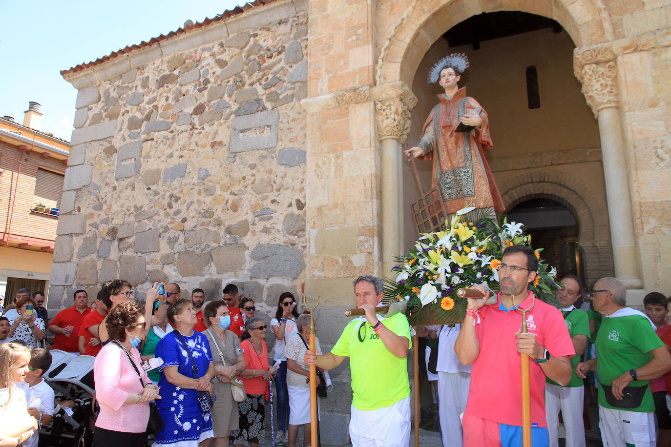 Un momento de la procesión de San Lorenzo. 