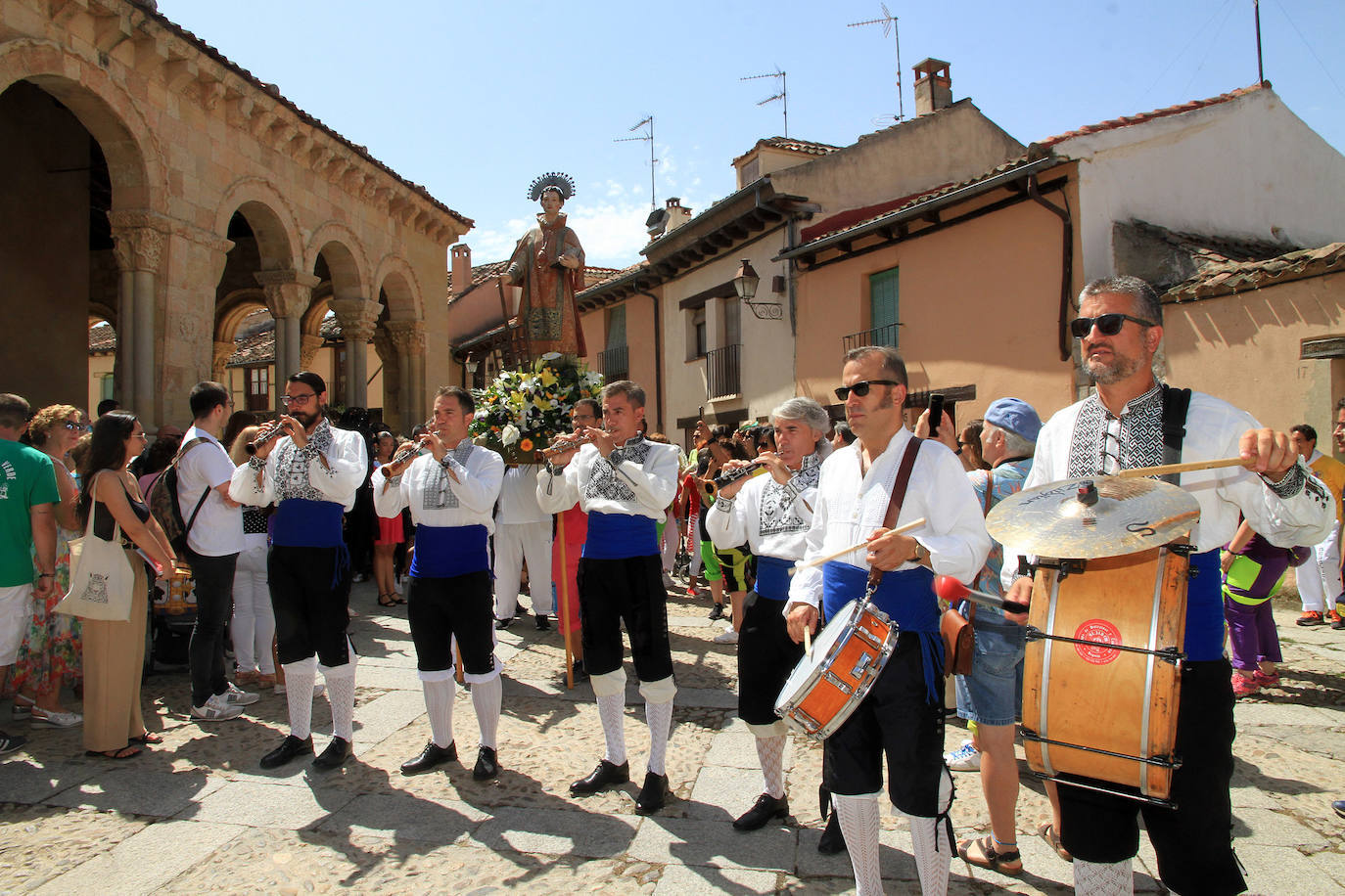Un momento de la procesión de San Lorenzo. 