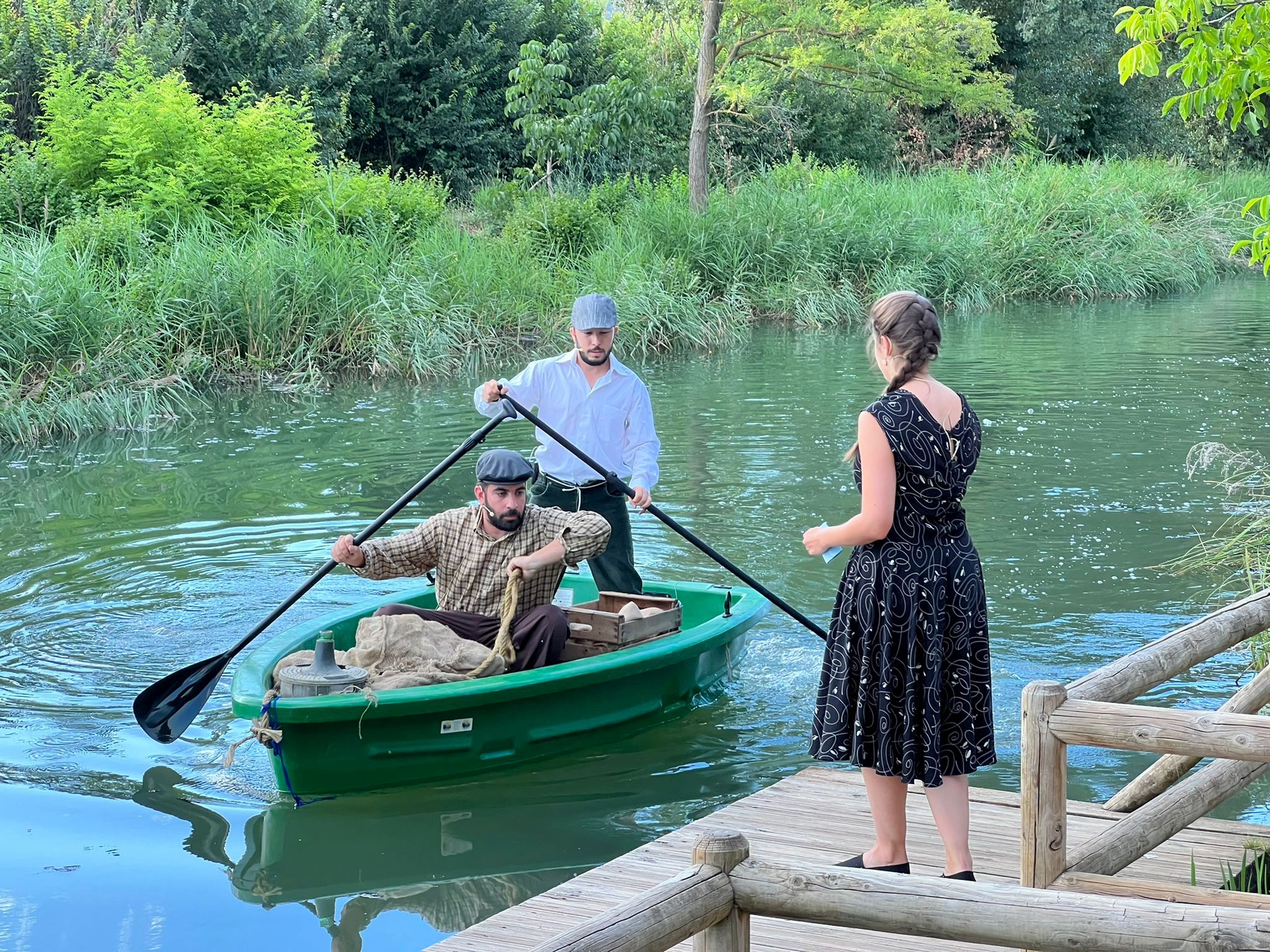 El Canal de Castilla fue el margo elegido para la ruta teatralizada en Villamuriel de Cerrato