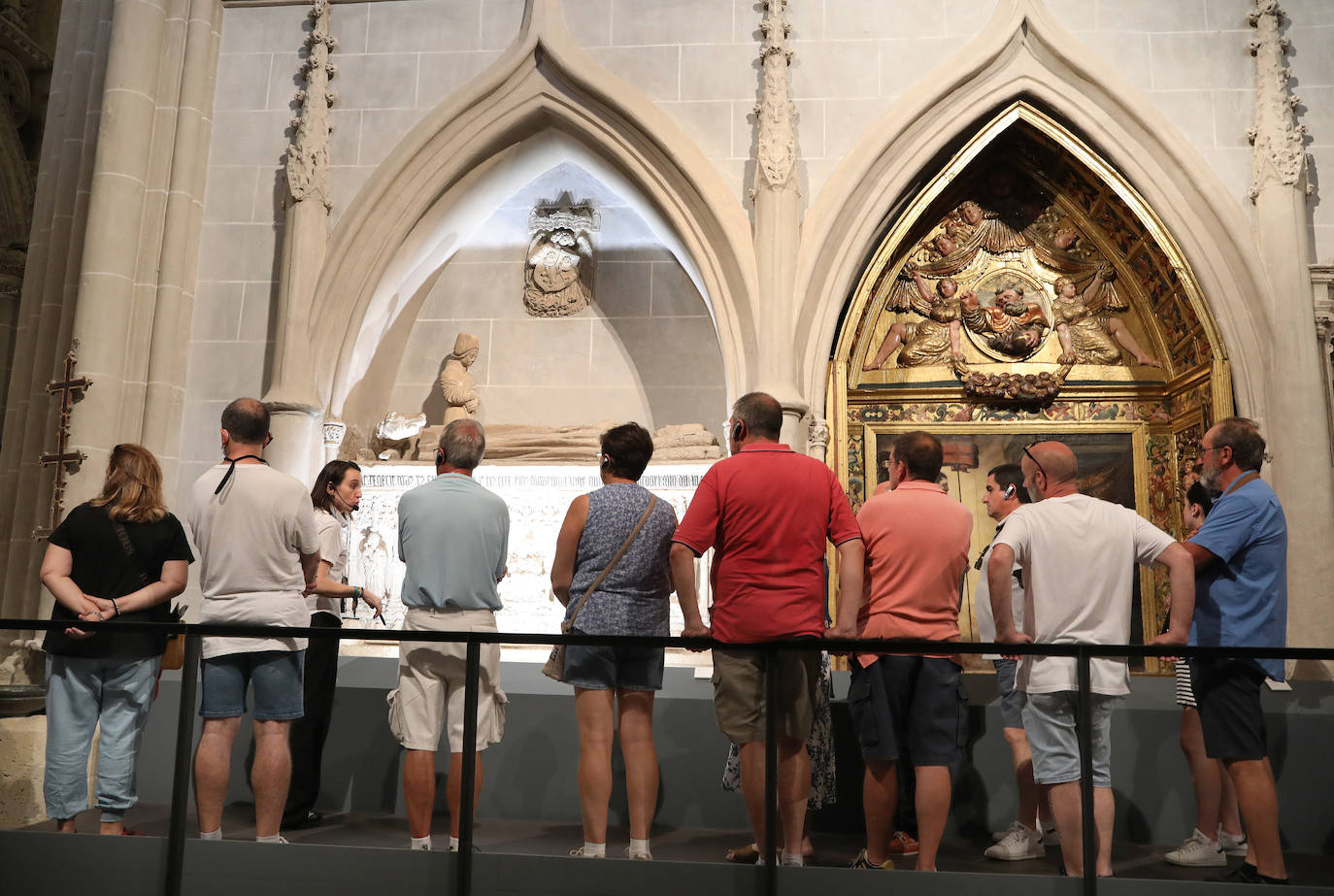 Turistas en la Catedral de Palencia. 