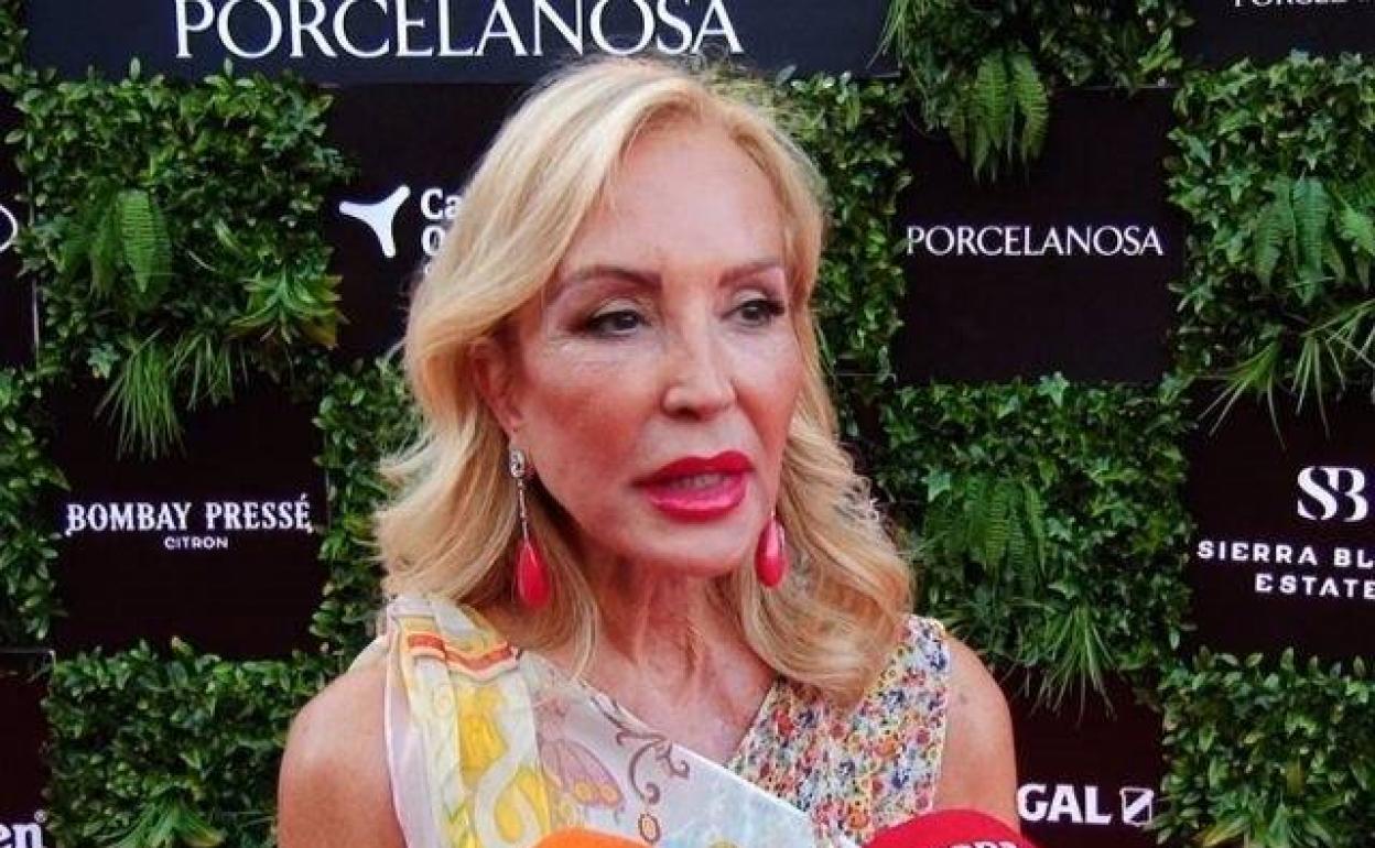 Carmen Lomana, en la gala solidaria Starlite.
