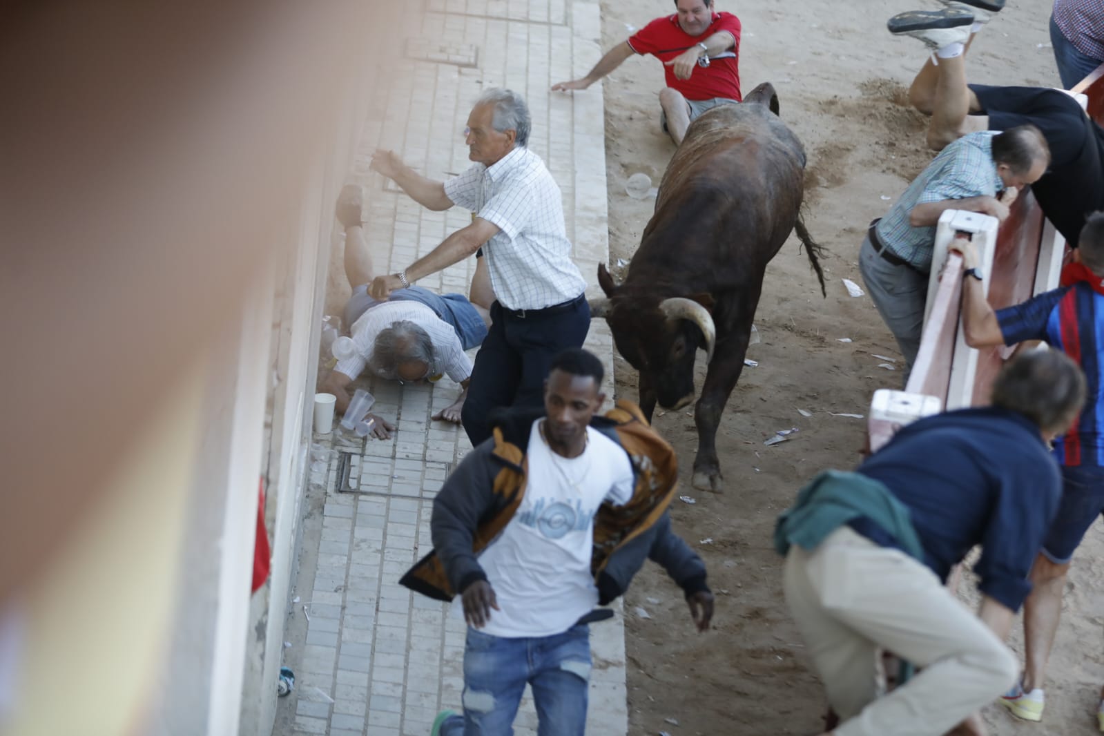 Fotos: La secuencia de imágenes del toro que ha embestido a un hombre en Peñafiel