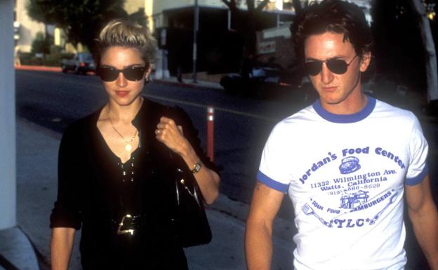 Madonna y el actor Sean Penn cuando eran pareja. 