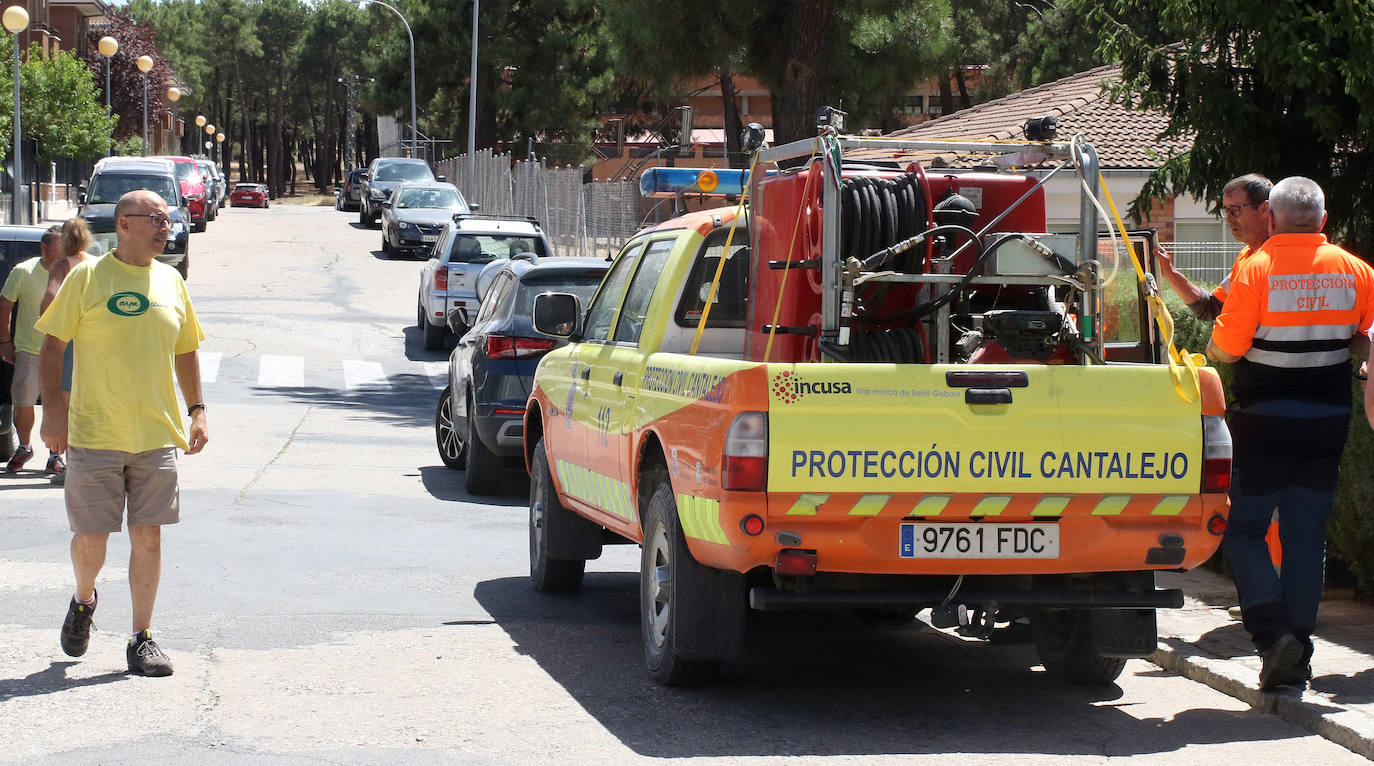 Dispositivo de búsqueda del joven desaparecido en Cantalejo. FOTO ANTONIO DE TORRE